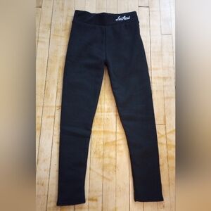 Black Fleece-Lined Winter Leggings